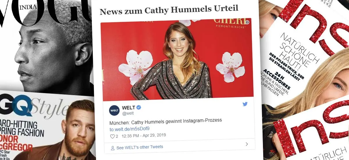 Cathy Hummels vince il processo a Monaco di Baviera: Pubblicità su Instagram - Giudizio