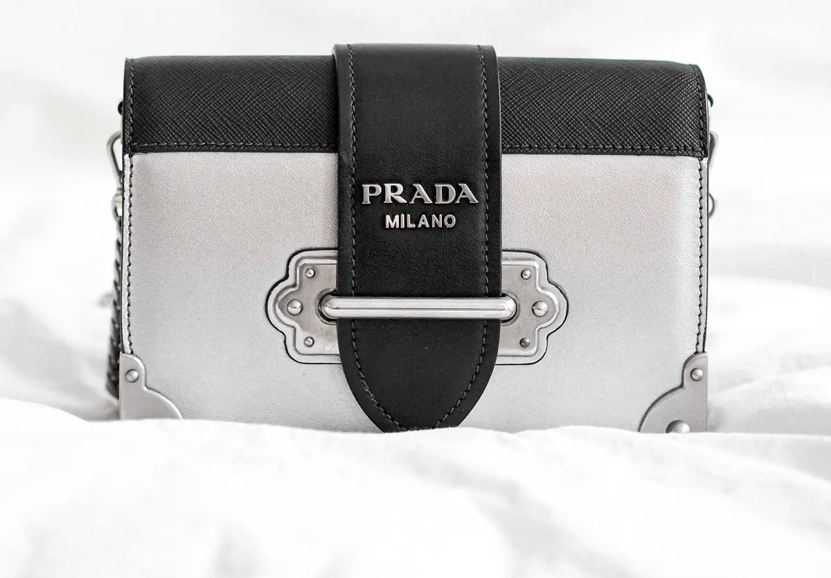 Prada: Nylon e pregiata pelle Saffiano in forma di borsa - Mini, Shoulder and Co.