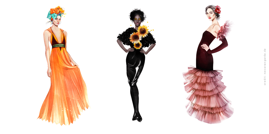 "Flora Fashion" con belle illustrazioni di moda