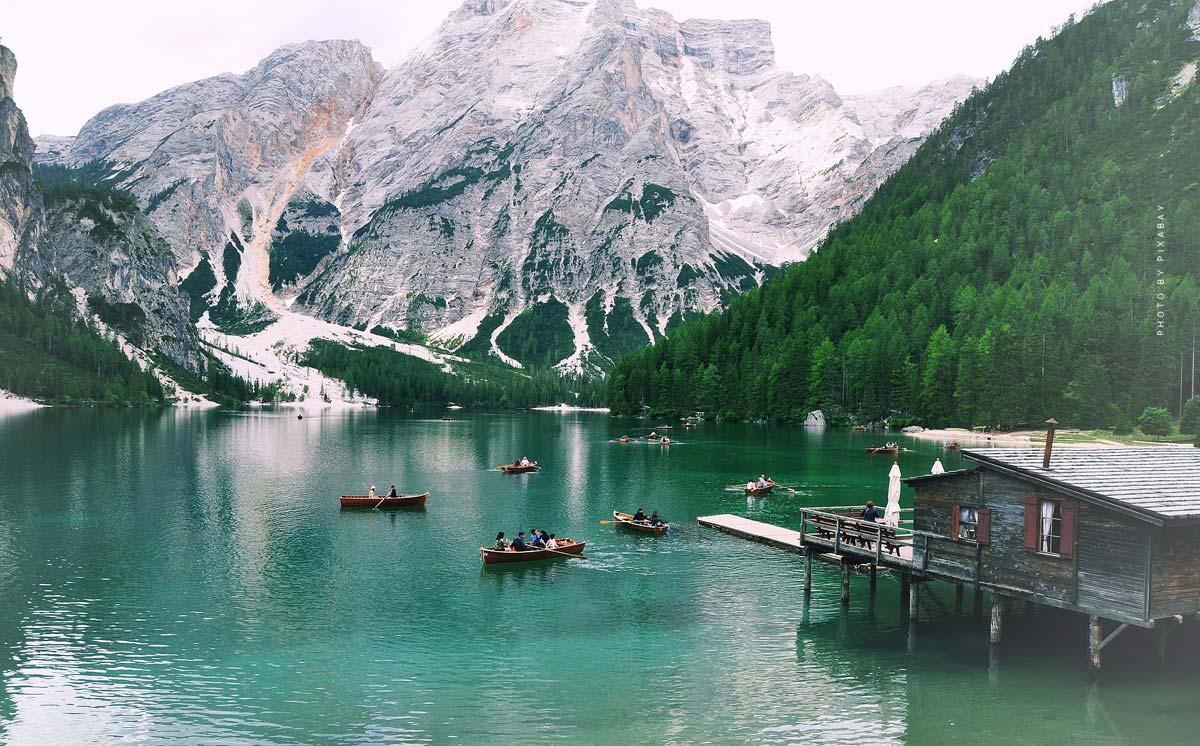 germany-südtirol-berge-see-schnee-wald-boote