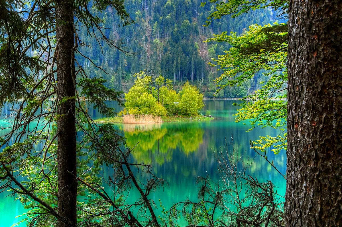 Zugspitze Geheimtipp: Eibsee - bagno, lago montano e imbarcazioni