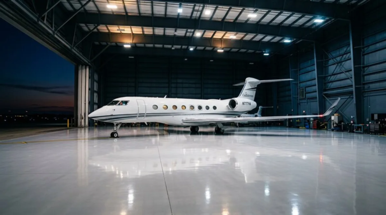 Jeff Bezos Gulfstream G650ER Privatjet im Hangar